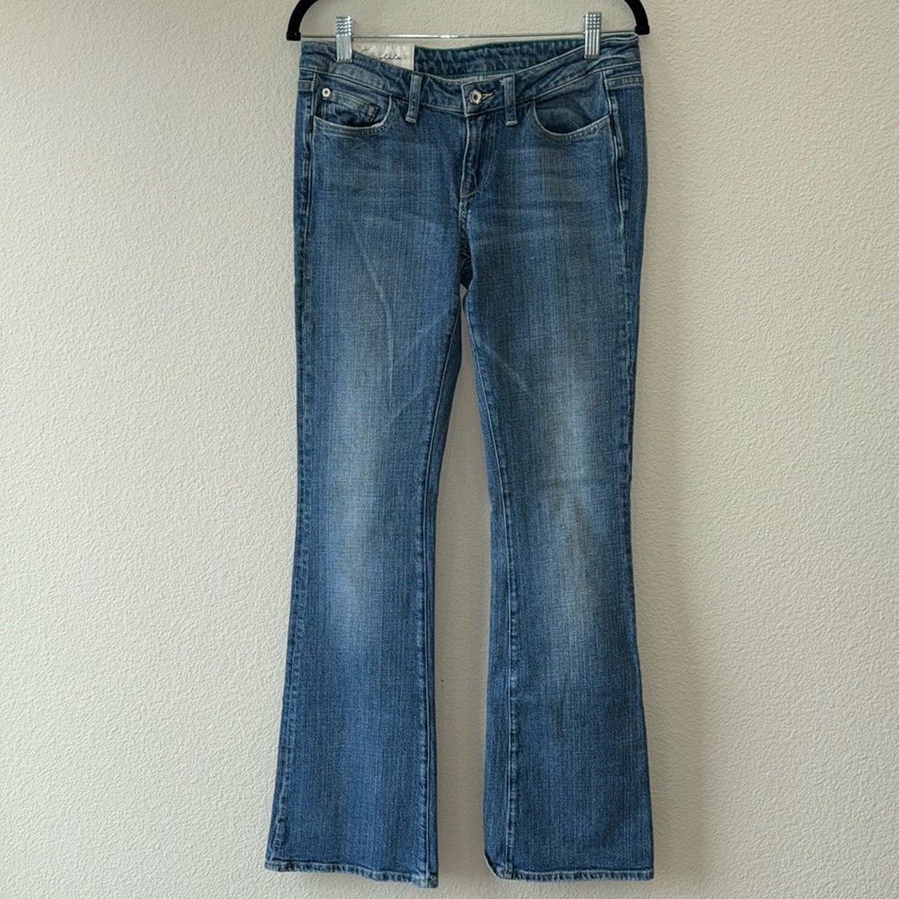 Loomstate Womens Kharma Jeans Bootcut 5 Pocket Zip Low Rise Size 27